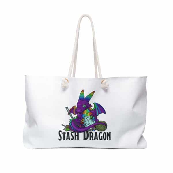 Stash Dragon White Weekender Bag